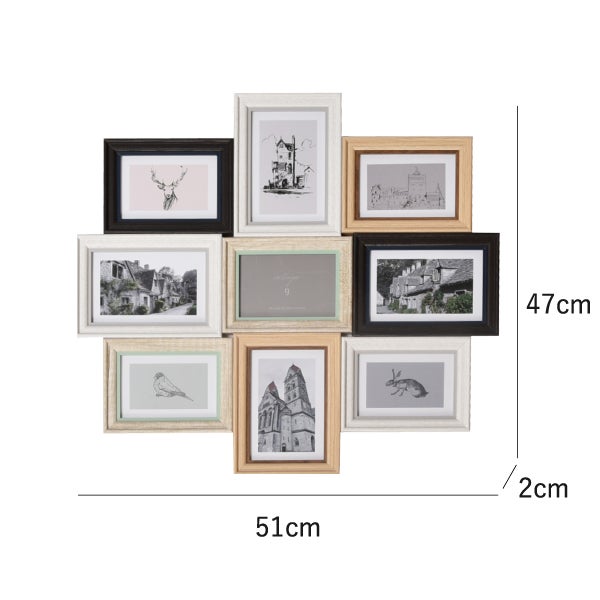コラージュマルチフレーム 9連フォトフレーム | インテリア雑貨・フォトフレーム
