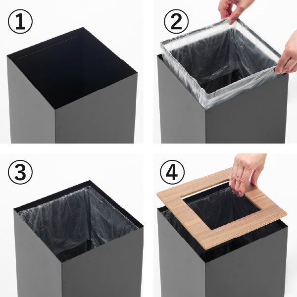 山崎実業 トラッシュカン リン 角型 丸型 RIN | インテリア雑貨・リンシリーズ・ゴミ箱