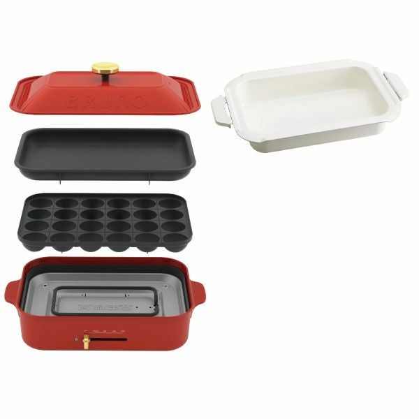 BRUNO ブルーノ コンパクトホットプレート セラミックコート鍋セット