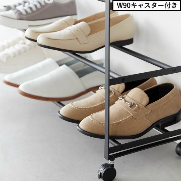 山崎実業 天板付きシューズラック tower