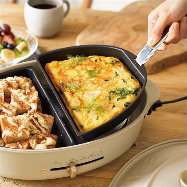 BRUNO ブルーノ crassy+ オーバルホットプレート用ハーフプレート