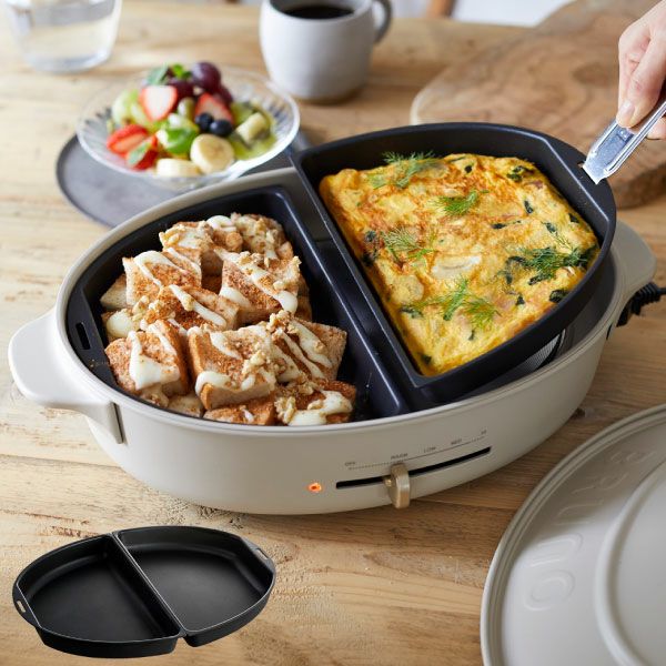 ブルーノ BRUNO crassy+ オーバルホットプレート＋ハーフプレート 4種