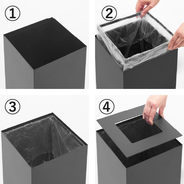 山崎実業 トラッシュカン タワー 角型ロング tower | インテリア雑貨・タワーシリーズ・ゴミ箱