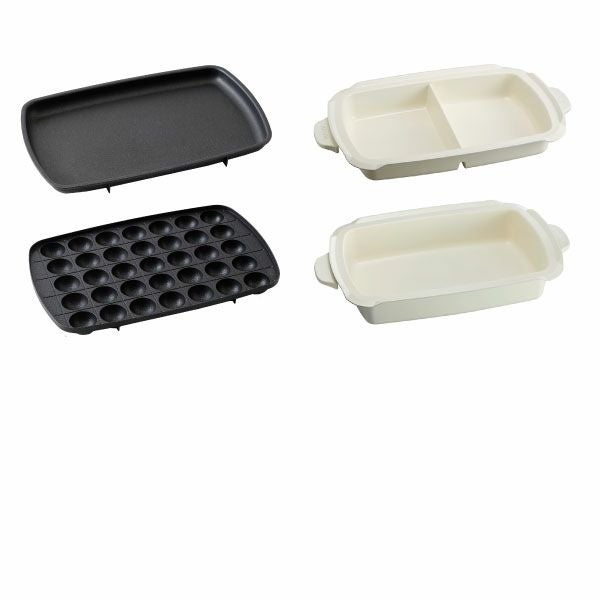 BRUNO ブルーノ ホットプレート グランデサイズ グランデ用 セラミックコート仕切り鍋 深鍋 本体＋4種プレート | キッチン家電・ホットプレート