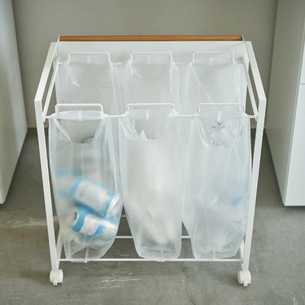 【極美品】山崎実業 TOSCA トスカ 目隠し３分別ダストワゴン 山崎実業 目隠し分別ダストワゴン トスカ 3分別 tosca | インテリア