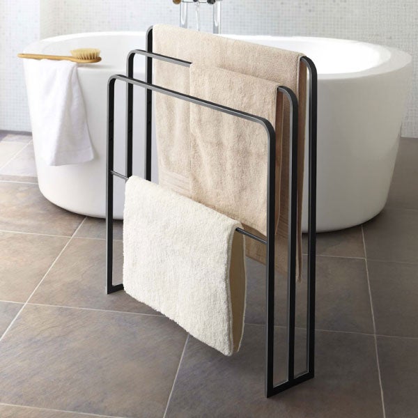 山崎実業 横から掛けられる バスタオルハンガー 3連 タワー tower | バスタオルハンガー・タワーシリーズ