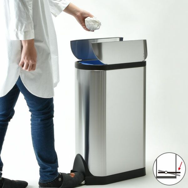 simplehuman バタフライステップダストボックス 分別タイプ 40L
