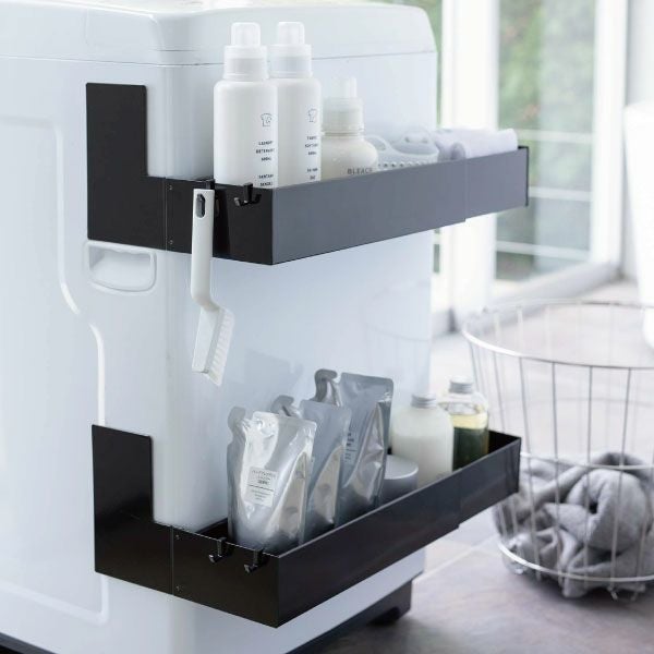 山崎実業 マグネット伸縮洗濯機ラック タワー ホワイト tower | 収納