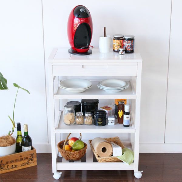 引き出し付き キッチンワゴン スリム | インテリア雑貨・ワゴン | モノ