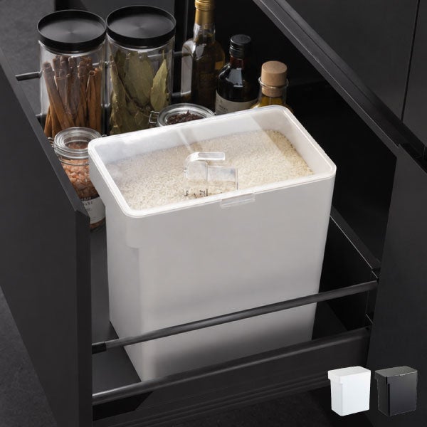 山崎実業 密閉米びつ タワー 10kg 計量カップ付 tower | キッチン収納用品・タワーシリーズ
