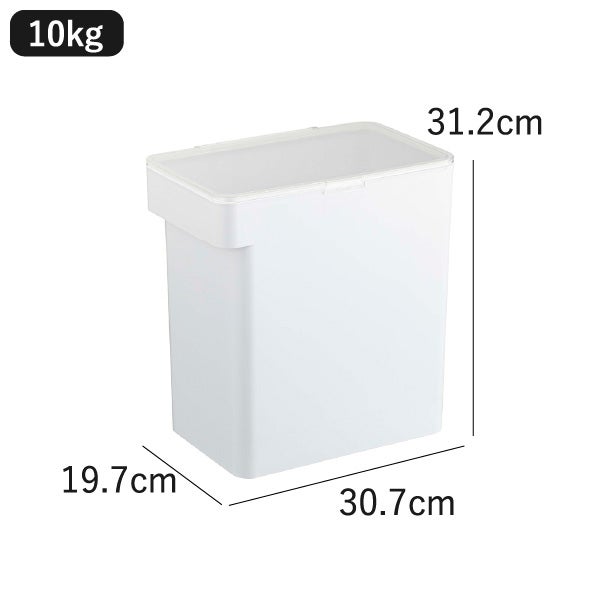 山崎実業 密閉米びつ タワー 10kg 計量カップ付 tower | キッチン収納用品・タワーシリーズ