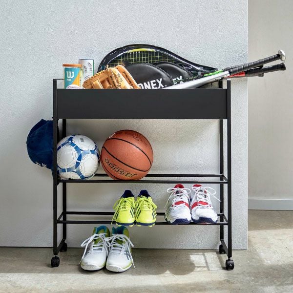 山崎実業 キャスター付き 玄関収納ラック タワー tower | インテリア