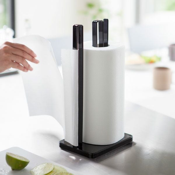 山崎実業 片手で切れるキッチンペーパーホルダー タワー tower