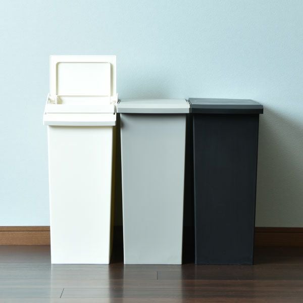 SOLOW ソロウ 棚下で使えるスリムダストボックス レバーオープン 30L