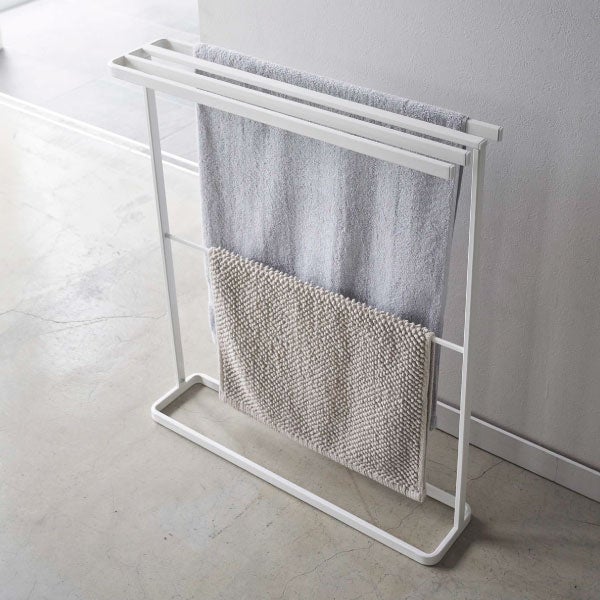 山崎実業 横から掛けられるバスタオルハンガー タワー スリム tower | バスグッズ・タワーシリーズ