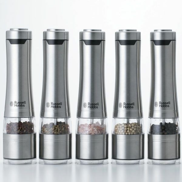 Russell Hobbs ラッセルホブス 電動ミル ソルト＆ペッパー ウッドスタンドセット | キッチン家電・電動ミル