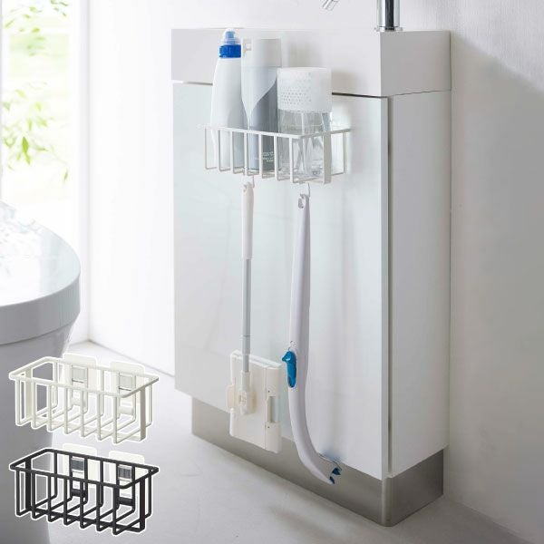 山崎実業 フィルムフックトイレ用品収納ラック タワー tower | トイレ