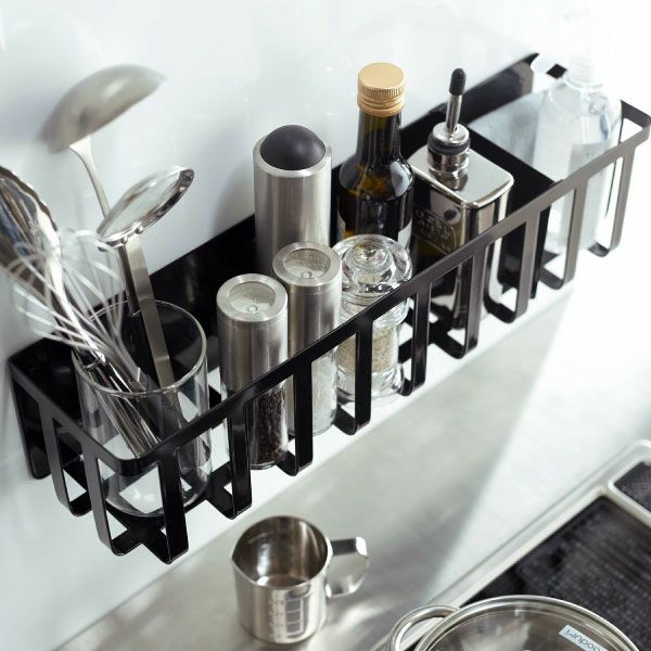 山崎実業 冷蔵庫横マグネットワイド収納バスケット タワー tower | キッチン雑貨・タワーシリーズ