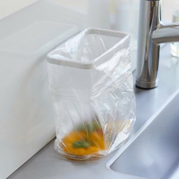 山崎実業 フィルムフックポリ袋ホルダー 蓋無し/蓋付き タワー tower | キッチン雑貨・タワーシリーズ