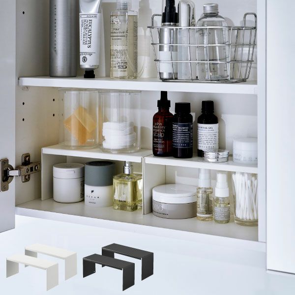 山崎実業 洗面鏡中収納ラック タワー 2個組 tower | インテリア雑貨