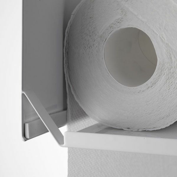 山崎実業 片手でカット戸棚下キッチンペーパーホルダー　タワー　カバー付き　L | キッチン雑貨・タワーシリーズ