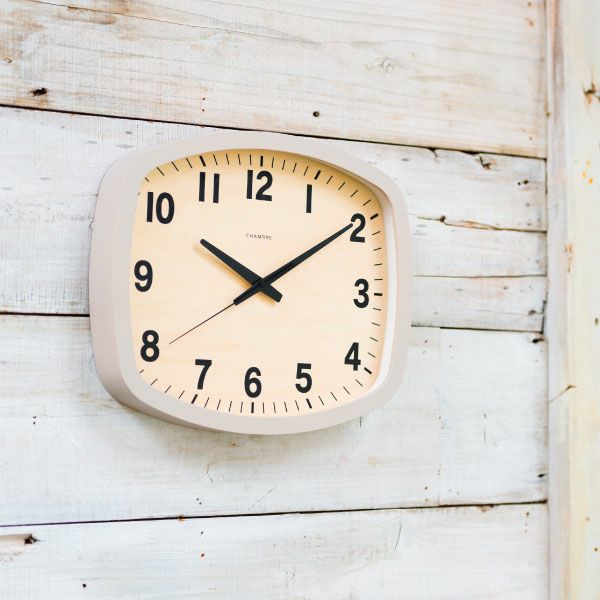 CHAMBRE R-SQUARE CLOCK シャンブル アールスクエアクロック オーク | インテリア雑貨・掛け時計
