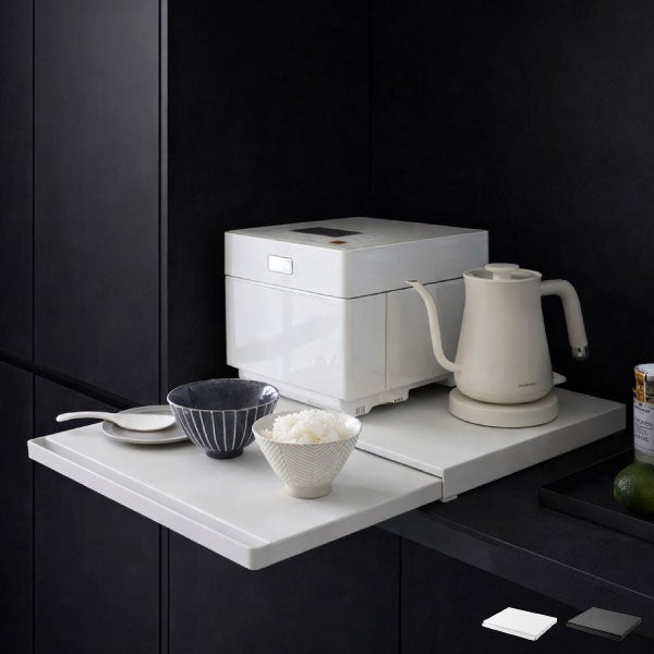 山崎実業 キッチン家電下スライドテーブル タワー tower | キッチン雑貨・タワーシリーズ