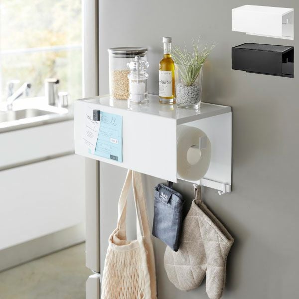 山崎実業 マグネットトレー付きキッチンペーパーホルダー タワー tower | キッチン雑貨・タワーシリーズ