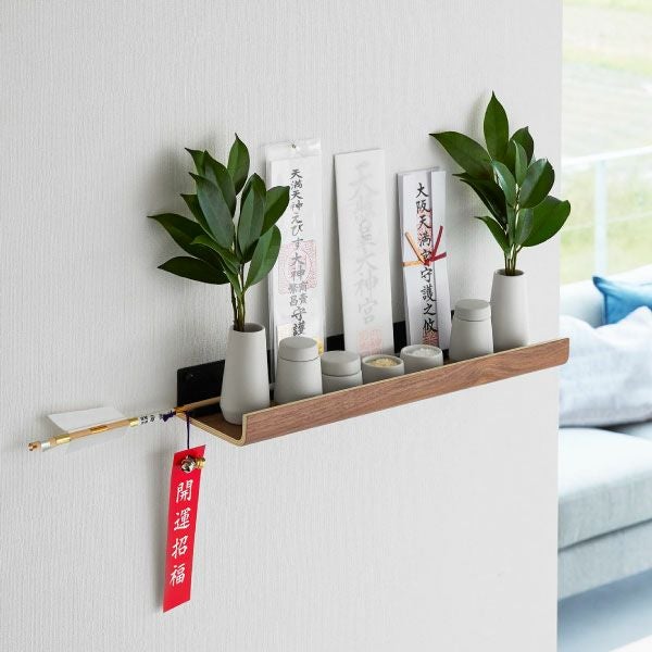 山崎実業 石こうボード壁対応神棚 リン RIN | インテリア雑貨・リン