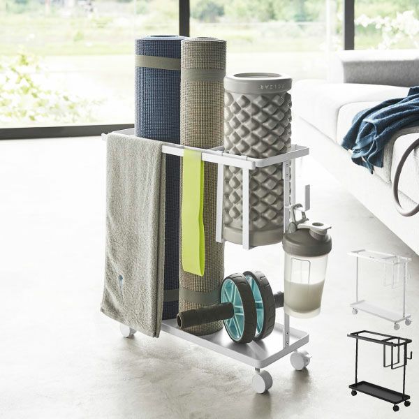 山崎実業 キャスター付きケーブル収納ラック タワー tower