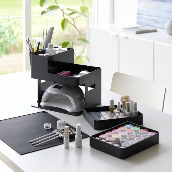 山崎実業 ネイルライト＆ジェルネイル用品収納ケース タワー tower