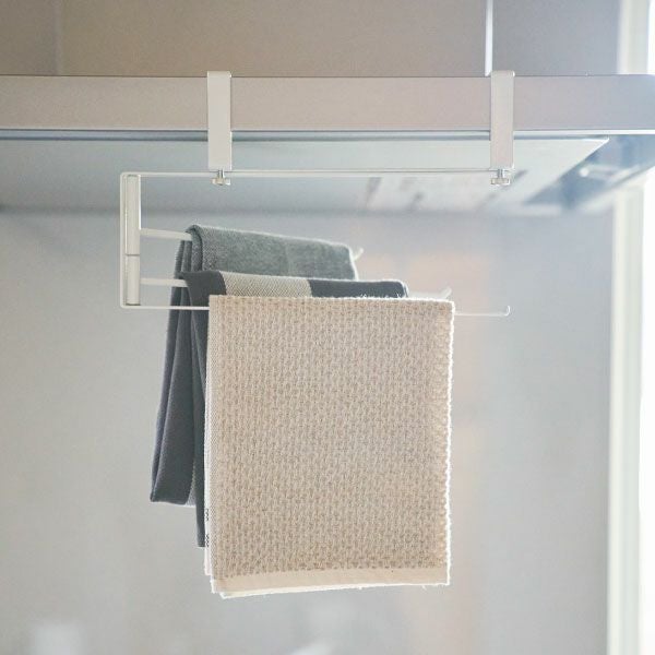 山崎実業 レンジフード横可動式布巾ハンガー タワー tower | キッチン雑貨・タワーシリーズ