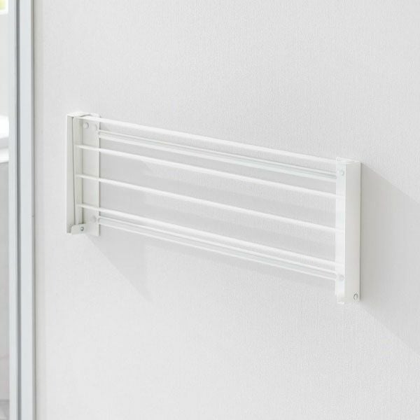 山崎実業 ウォール折り畳みバスタオルラック タワー 石こうボード壁対応 tower | バスグッズ・タワーシリーズ