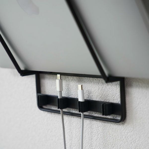  山崎実業 石こうボード壁対応ウォールタブレットホルダー タワー 4段 tower | タブレットスタンド・タワーシリーズ