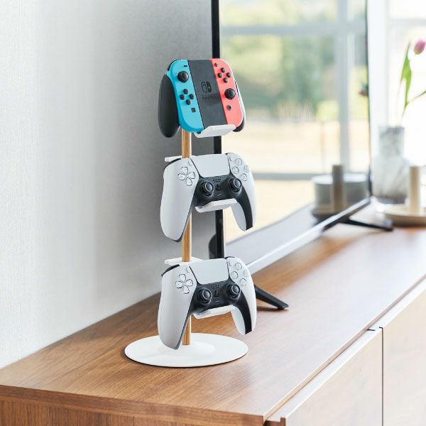 山崎実業 置台が動くゲームコントローラー収納ラック タワー tower