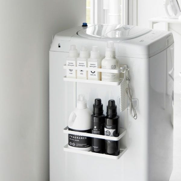 山崎実業 洗濯機横マグネット収納ラック タワー 2段 tower | バス