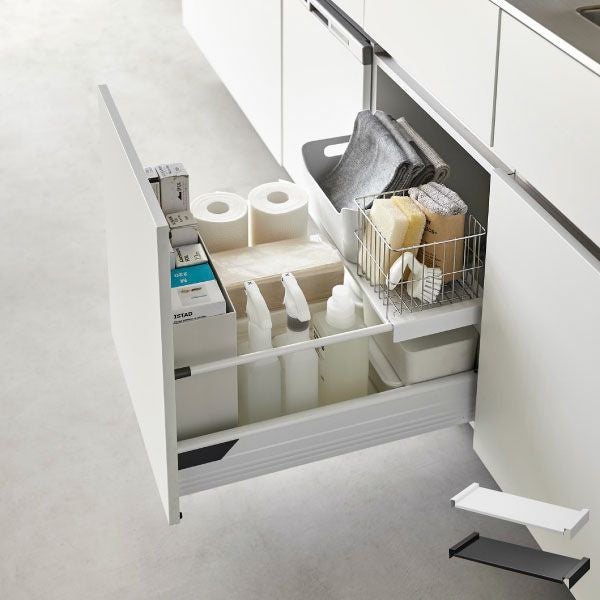 山崎実業 伸縮キッチン引き出し中ラック タワー tower | キッチン雑貨