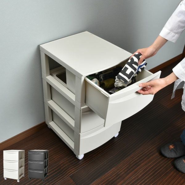 通電確認済み　収納家具インテリア収納ケーススリムチェストオアシスミディアム3段 収納ケース3段スリム | インテリア雑貨・収納ボックス | モノギャラリー