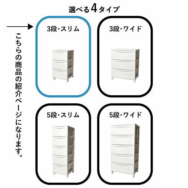 収納ケース3段スリム | インテリア雑貨・収納ボックス | モノギャラリー