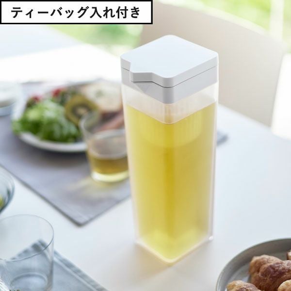 山崎実業 倒して置ける冷水筒 タワー ティーバッグ入れ付き tower | キッチン雑貨・タワーシリーズ