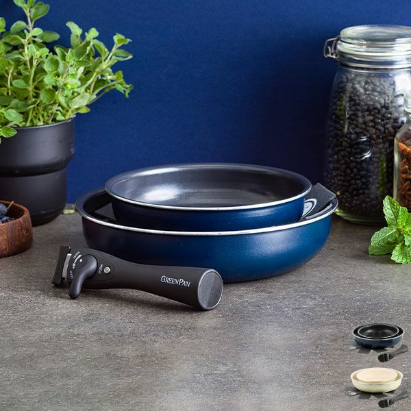 CLICK CHEF コレクションオックスフォードブルーセット4 Amazon｜グリーンパン GREENPAN フライパン 旧ハンドルタイプ