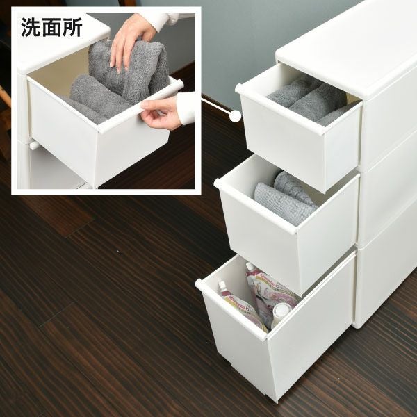 like-it ライクイット キャスター付き スリムストレージ トールストッカー TS-4 | インテリア雑貨