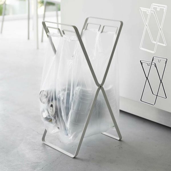 山崎実業 レジ袋2連&30Lゴミ袋スタンド タワー tower 2個セット