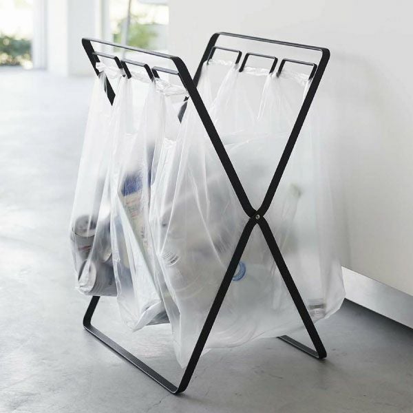 山崎実業 レジ袋3連&45Lゴミ袋スタンド タワー tower 2個セット | インテリア雑貨・ゴミ箱