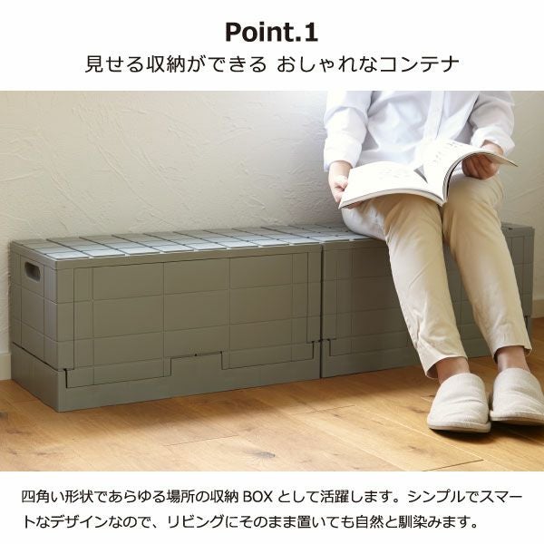 I'm D グリッドコンテナー キューブ 2個セット | インテリア雑貨・収納