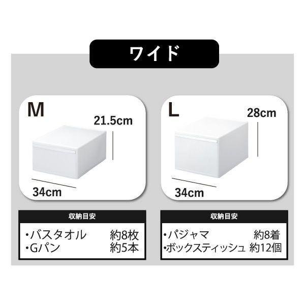like-it ライクイット 組み合わせて使える収納ケース ワイドL MOS-06L