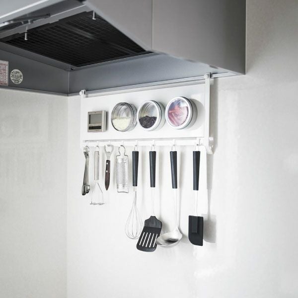 山崎実業 レンジフードスチールパネル＆フック タワー tower | キッチン雑貨・タワーシリーズ