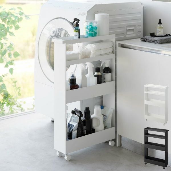 山崎実業 キャスター付きスリムワゴン タワー 4段 tower | キッチン