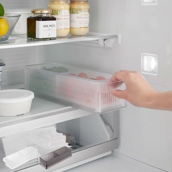 山崎実業 冷蔵庫中ザルボウル タワー 蓋＆仕切り付き tower | キッチン