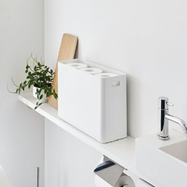 山崎実業 蓋付きトイレ用品収納 リン RIN | インテリア雑貨・リンシリーズ